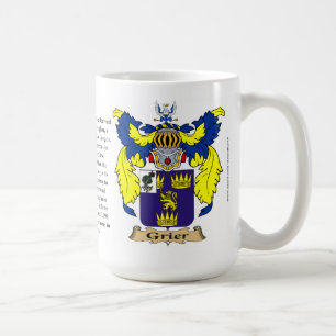 Grier, the Origin, the Meaning and the Crest Coffee Mug