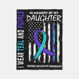 Grieving Daughter Suicide Awareness Prevention Ame Fleece Blanket