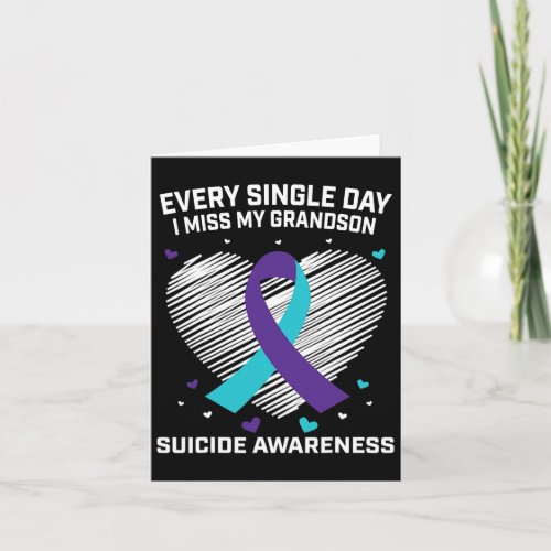 Grieving Gifts For Loss Of Grandson Suicide Awaren Card