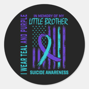 Grieving Gifts Loss Of Little Brother Suicide Awar Classic Round Sticker
