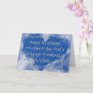 Grieving Loss of a Loved One Note Card