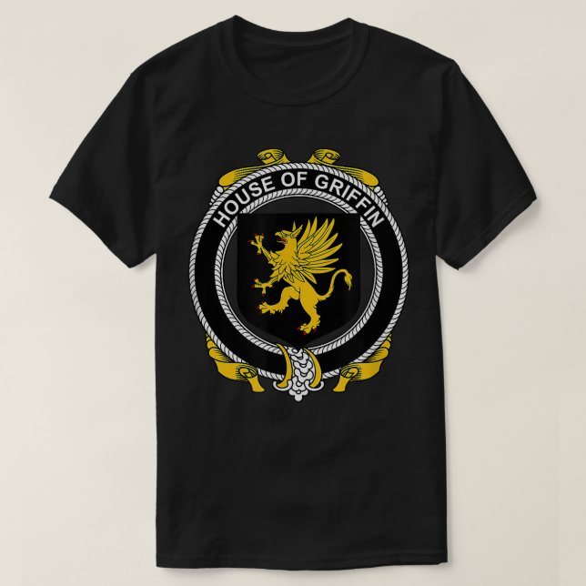 Griffin Coat of Arms  Family Crest  T-Shirt (Design Front)