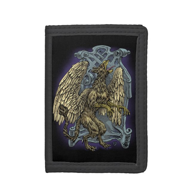 Griffin Crest Trifold Wallet (Front Vertical)