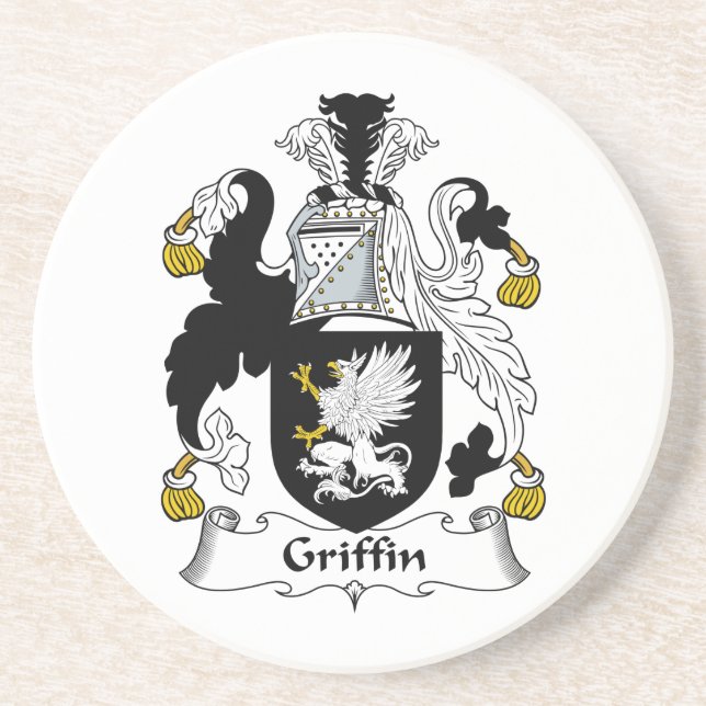 Griffin Family Crest Drink Coaster (Front)