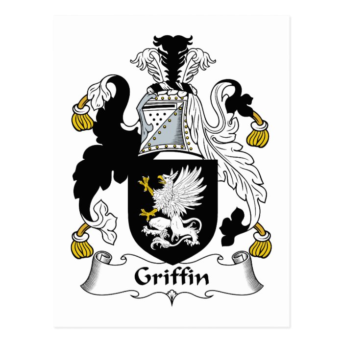 griffin-family-crest-postcard-zazzle