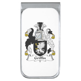 Griffin Family Crest Silver Finish Money Clip