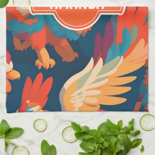 Griffin Floral Colorful Personalized Pattern Kitchen Towel