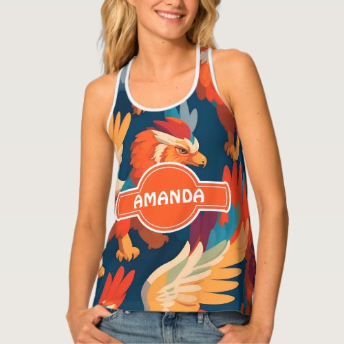 Griffin Floral Colorful Personalized Pattern Tank Top