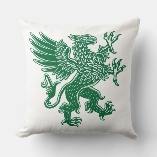 Griffin _ Forest Green Throw Pillow