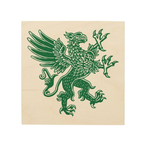 Griffin _ Forest Green Wood Wall Art