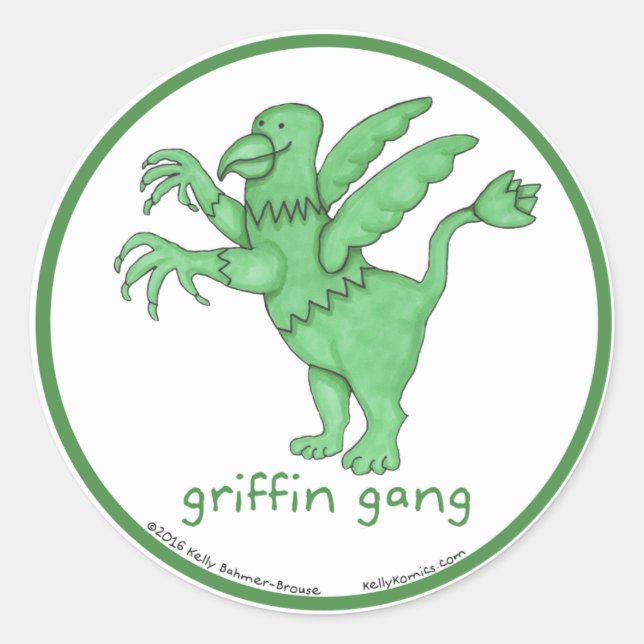 Griffin Gang round stickers (Front)