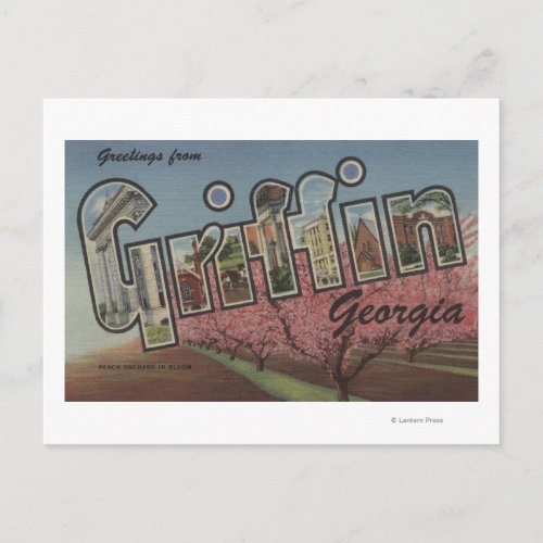 Griffin Georgia _ Large Letter Scenes Postcard