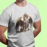Griffin Gryphon Fantasy Mythical Creature  T-Shirt<br><div class="desc">This design was created though digital art. You may change the style of this shirt by choosing More > under the style option. It may be personalized by clicking the customize button and changing the color, adding a name, initials or your favorite words. Contact me at colorflowcreations@gmail.com if you with...</div>