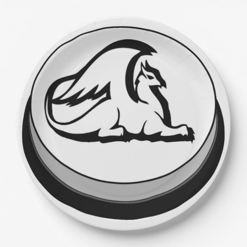 Griffin of Terra Damnata Classic Round Sticker Paper Plates