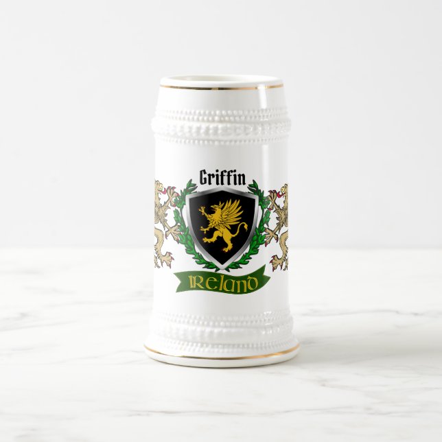 Griffin/O'Griffy Irish Shield Beer Stein (Center)