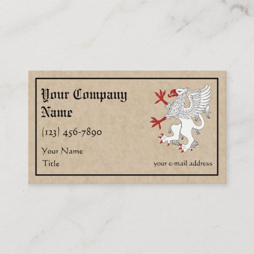 Griffin Rampant Argent Business Card