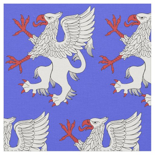 Griffin Rampant Argent Fabric