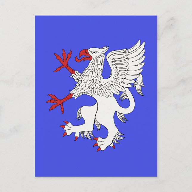 Griffin Rampant Argent Postcard (Front)