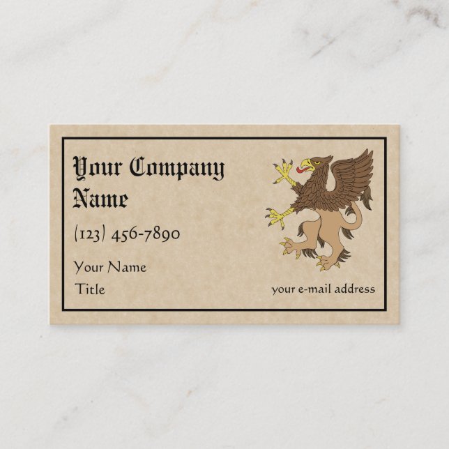 Griffin Rampant Business Card (Front)