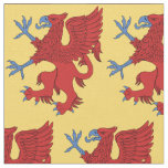Griffin Rampant Gules Fabric