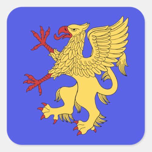 Griffin Rampant Or Square Sticker