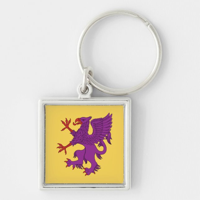 Griffin Rampant Purpure Keychain (Front)