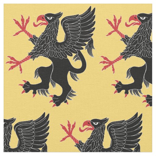Griffin Rampant Sable Fabric