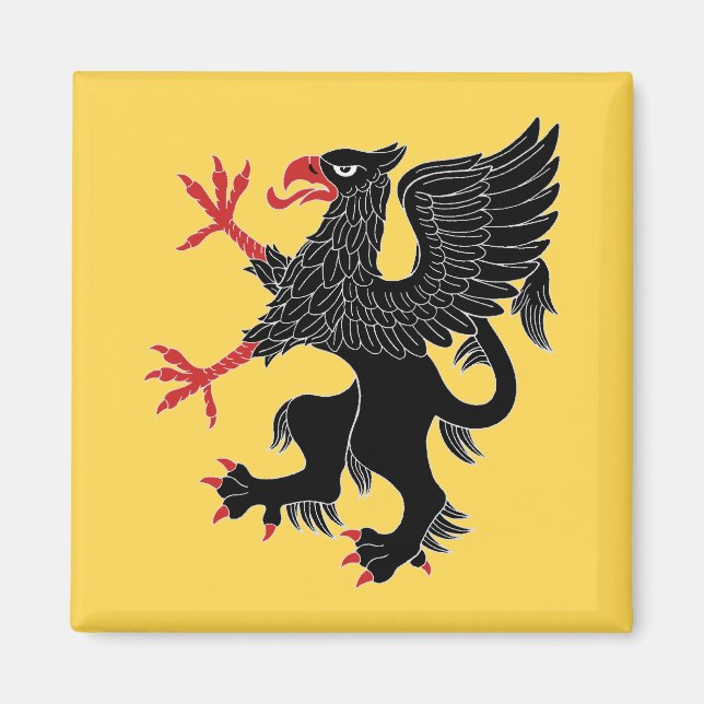 Griffin Rampant Sable Magnet (Front)