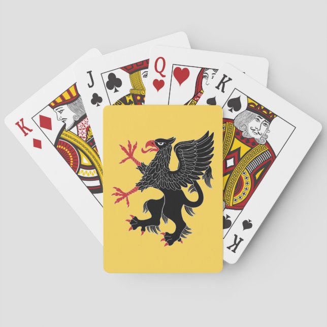 Griffin Rampant Sable Poker Cards (Back)