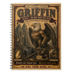 Griffin, Vintage Circus Monster Notebook
