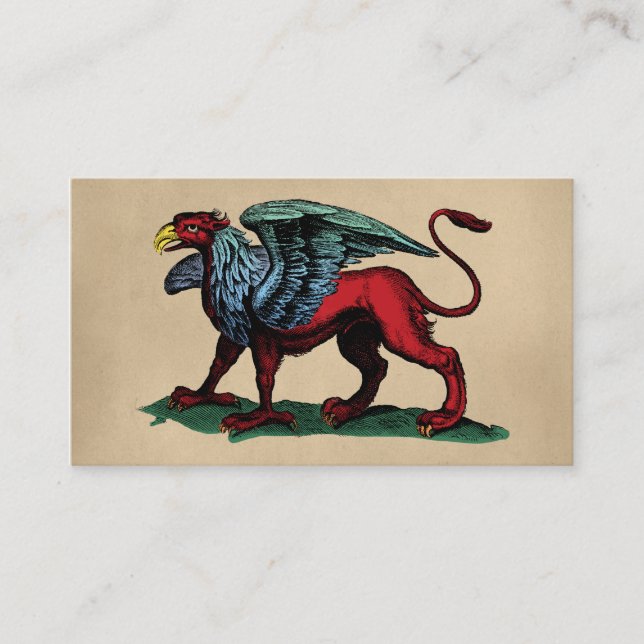 Griffin Vintage Illustration Business Card (Front)