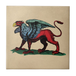 Griffin Vintage Illustration Tile