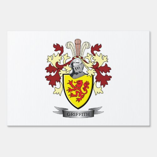 Griffith Family Crest Coat of Arms Sign