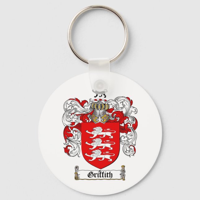 GRIFFITH FAMILY CREST -  GRIFFITH COAT OF ARMS KEYCHAIN (Front)