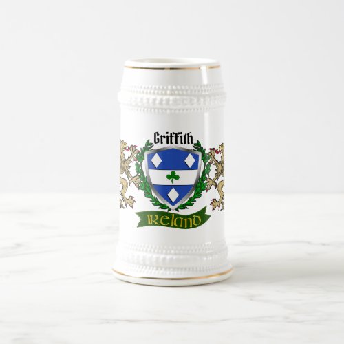 Griffith Irish Shield Beer Stein
