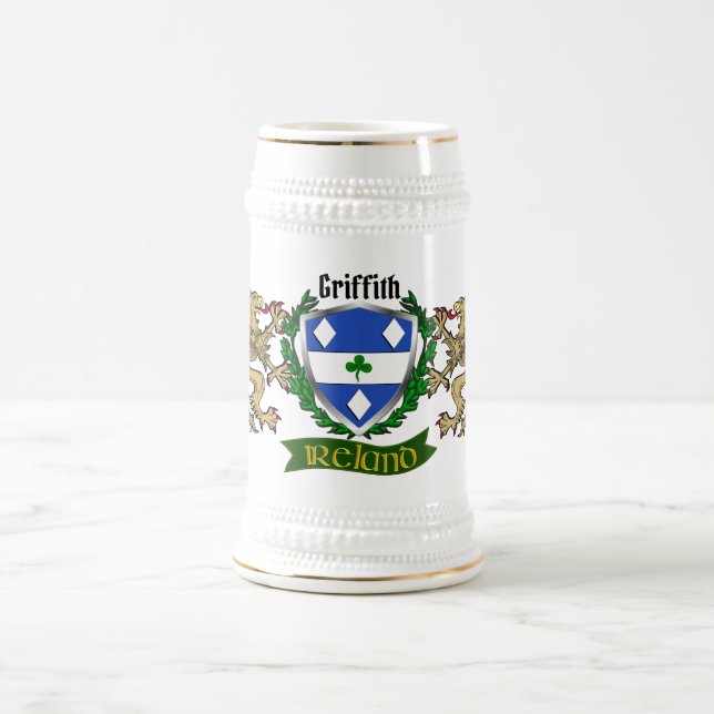Griffith Irish Shield Beer Stein (Center)
