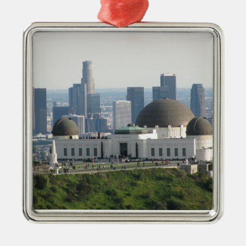 Griffith Observatory and Downtown Los Angeles Metal Ornament