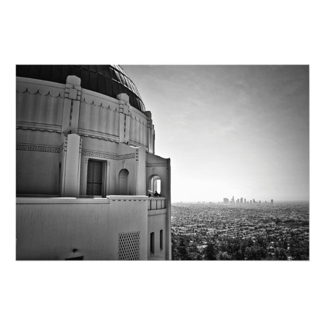 Griffith Observatory and Downtown Los Angeles Photo Print (Front)