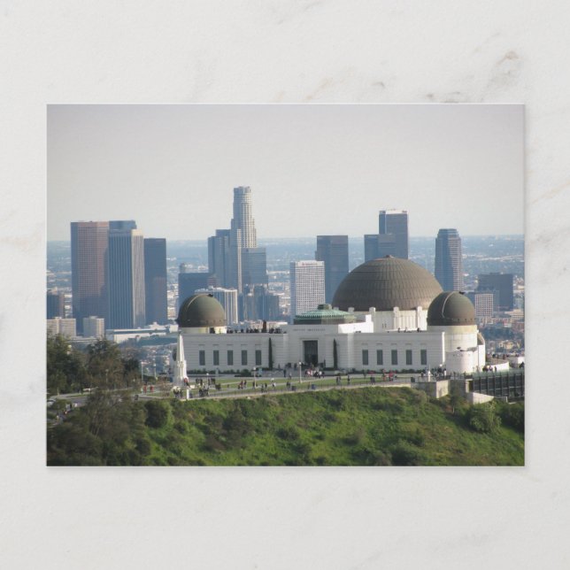 Griffith Observatory and Downtown Los Angeles Postcard (Front)