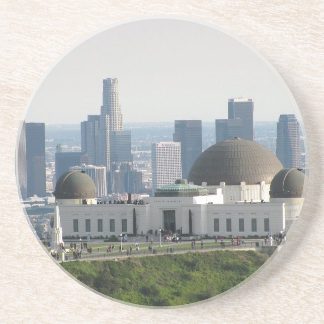 Griffith Observatory and Downtown Los Angeles Sandstone Coaster (Front)