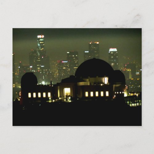 Griffith Observatory At Night Postcard