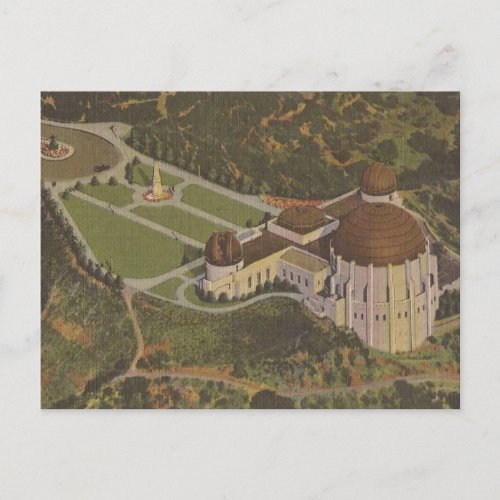 Griffith Observatory Wedding Escort Card Postcard