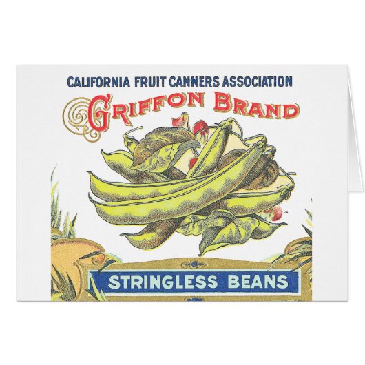 Griffon Brand Beans - Vintage Label (Front Horizontal)