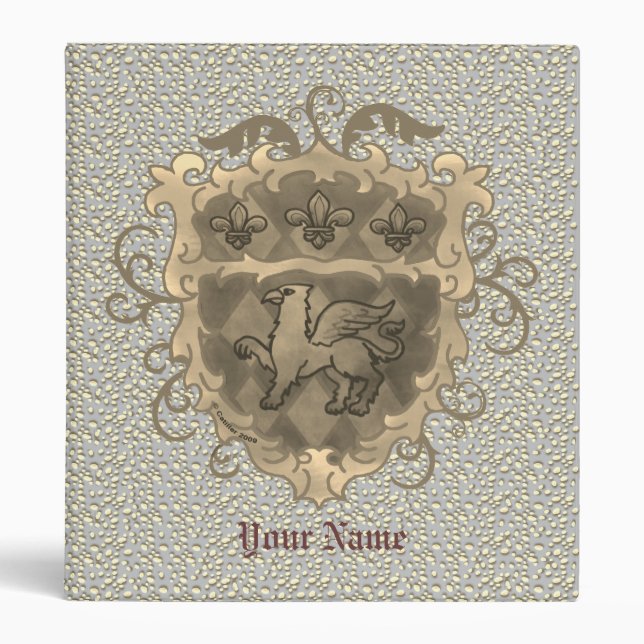 Griffon Family Crest Surname Binder  (Front)