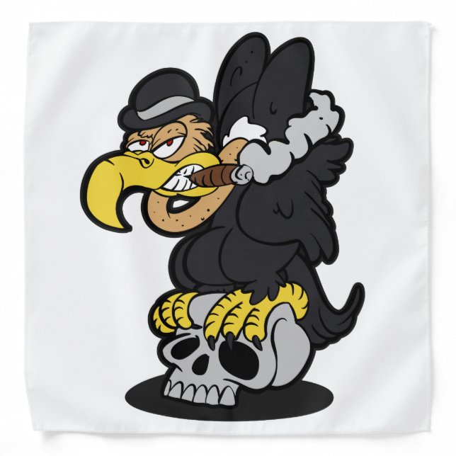 Griffon Vulture cartoon | choose background color Bandana (Front)
