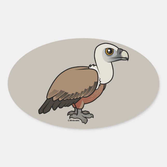 Griffon Vulture Oval Sticker (Front)