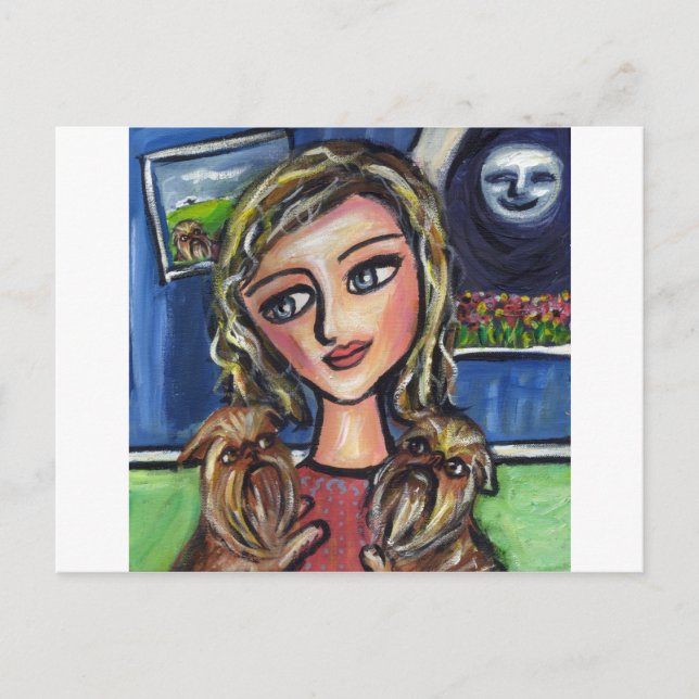 Griffs Hug favorite lady Postcard (Front)