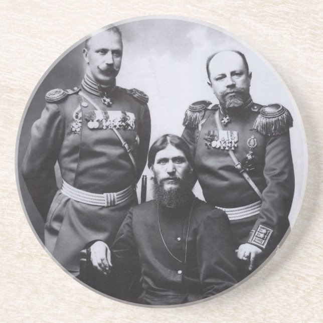 Grigori Rasputin General Putyatin Colonel Lotman Drink Coaster (Front)