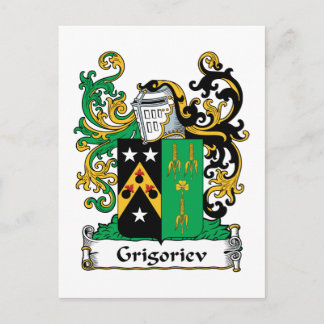 Grigoriev Family Crest Postcard