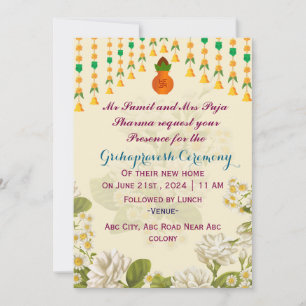 Grihapravesh Ceremony Invitation